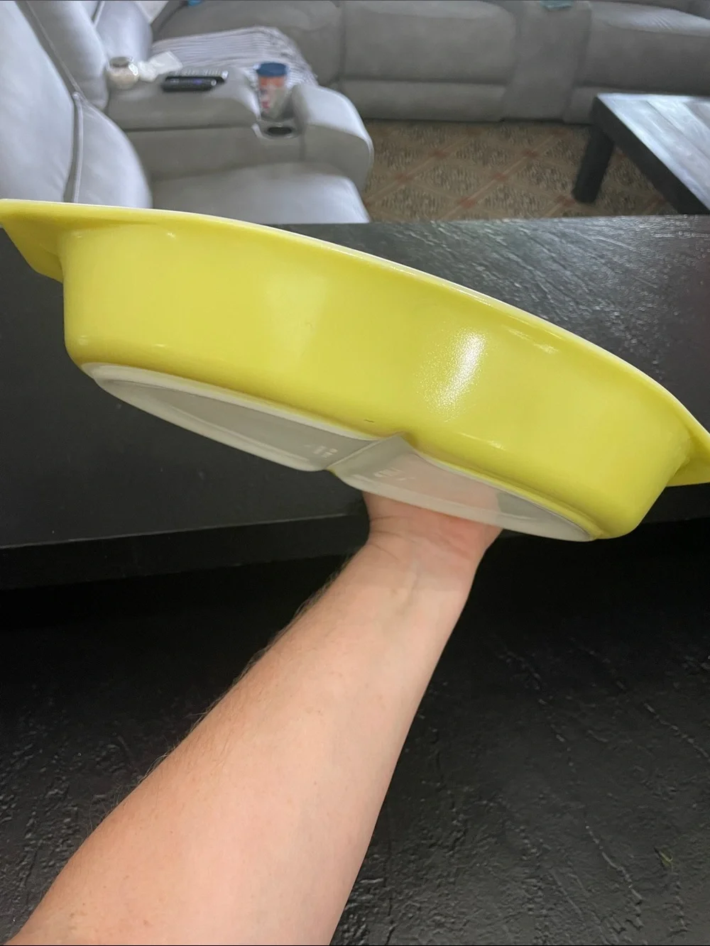 Pyrex Divided Yellow Ceramic Serving Dish - Bright Yellow Home Accent 1 1/2 Qt